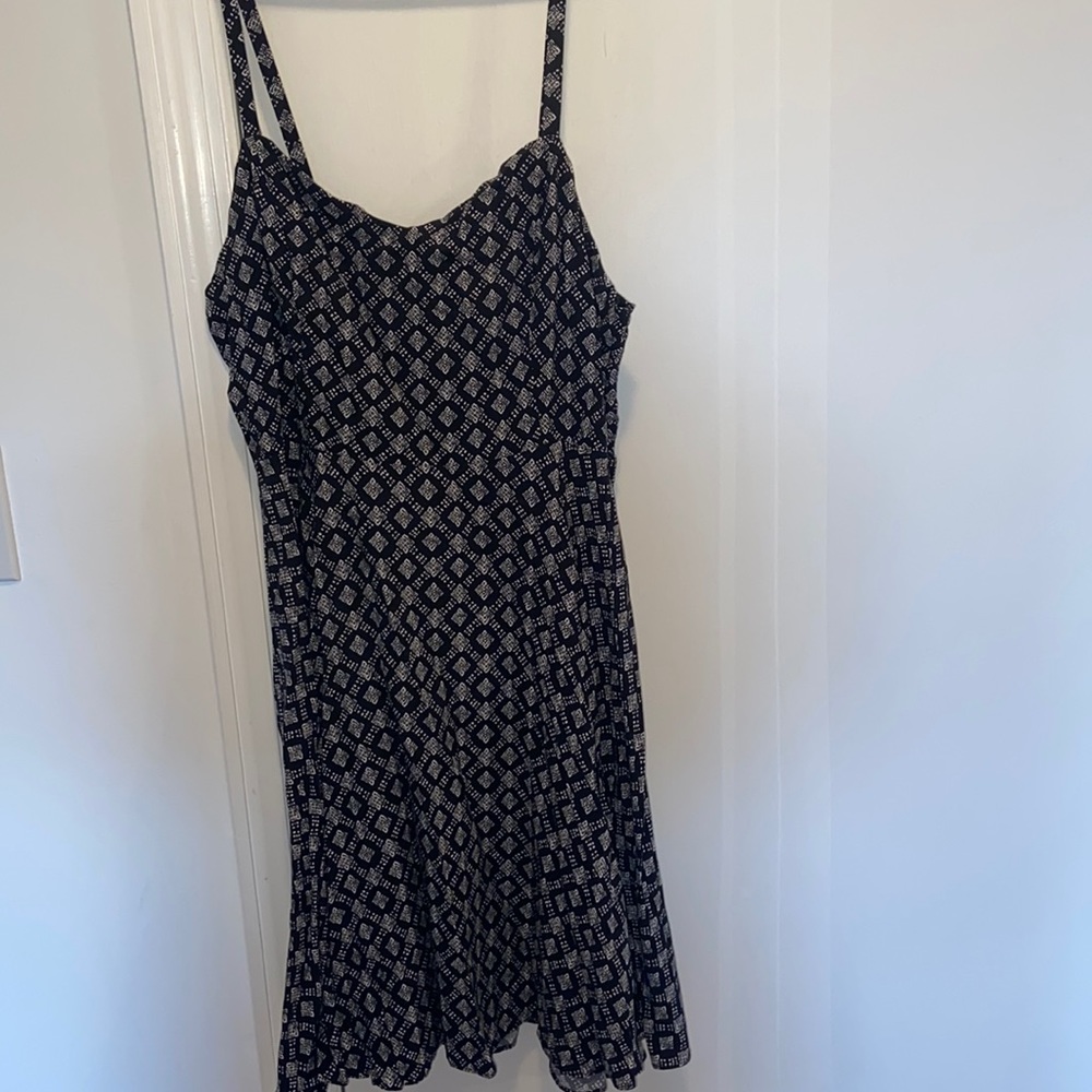 Black and white old navy cami skater dress